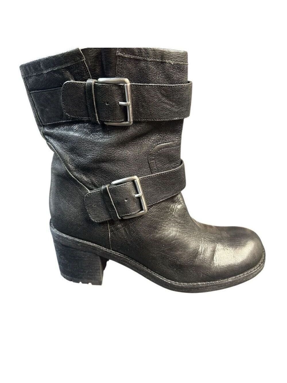 Sam Edelman Women's Black Leather Moto Ankle Boots Size 8M (NWT)